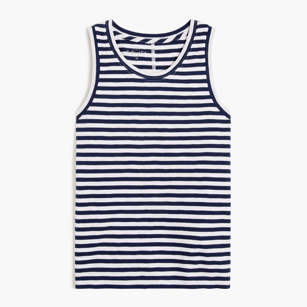 J. Crew Striped Tank Top – Black/Navy Blue & White Stripes – Women’s Small